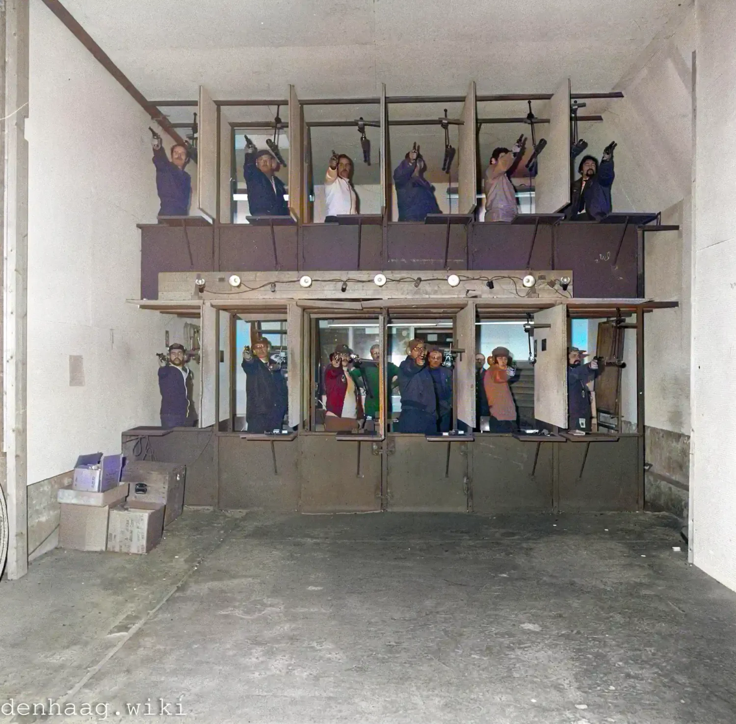 De bunker was in 1975 een prima locatie voor een schietbaan.